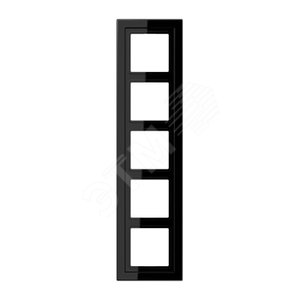 Рамка 5-я для горизонтальной/вертикальной установки  Серия- LS-Design  Материал- дуропласт  Цвет- черный - JUNG