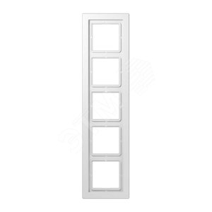 Рамка 5-я для горизонтальной/вертикальной установки  Серия- LS-Design  Материал- дуропласт  Цвет- белый - JUNG