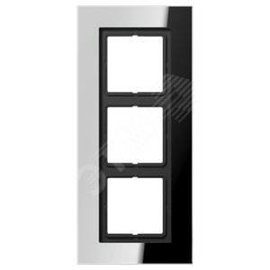 Рамка 3-я для горизонтальной/вертикальной установки  Серия- LS plus  Материал- металл  Цвет- хром