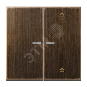 Центральная плата универсальная 2-я для LB вставки  жалюзи  /  освещение .   Цвет- античная латунь - JUNG