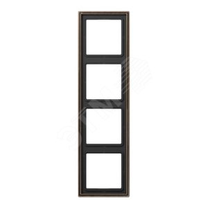 Рамка 4-я для горизонтальной/вертикальной установки  Серия- LS990  Материал- металл  Цвет- античная латунь