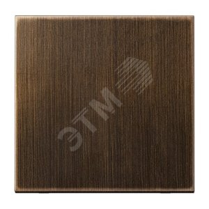 Клавиша 1-я для выключателей и кнопок  без подсветки. Серия LS990  Материал- металл  Цвет- античная латунь