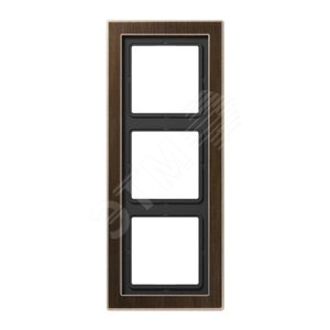 Рамка 3-я для горизонтальной/вертикальной установки  Серия- LS-Design  Материал- металл  Цвет- античная латунь - JUNG