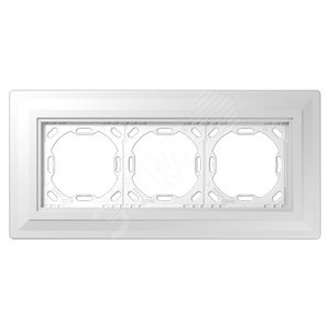 Монтажный адаптер для 3-ой рамки (без выступа на готовой стене)  для установки устройств и накладок серии LS990 в установочную коробку (для горизонтальной/вертикальной установки в штукатурку или гипсокартон толщиной от 12,5 мм)  Серия- LS ZERO  Материал- термопласт  Цвет- белый