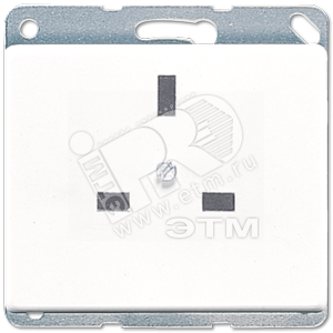 Штепсельная розетка британского стандарта  белая