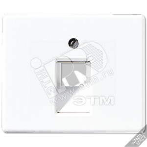 Крышка для одинарной телефонной и компьютерной розетоки UAE  черная