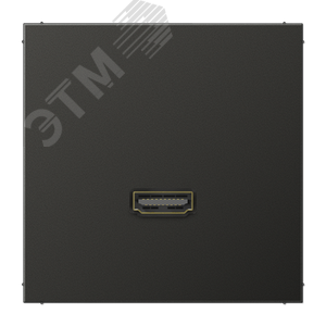 Розетка HDMI антрацит с несущей платой (монтаж    только шурупами) - JUNG