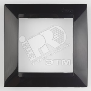 Simon15 Рамка на 1 пост, черный глянец