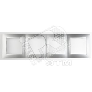 Рамка на 4 поста алюминий