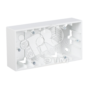 15 Коробка для наружного монтажа на 2 поста белый