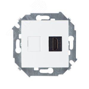 15 Розетка для подключения HDMI-разъёма аудио/видео, v1.4, тип А, белый - Simon