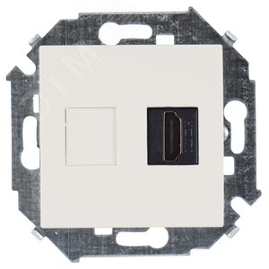 Розетка HDMI v1.4 цвета слоновая кость S15 - Simon