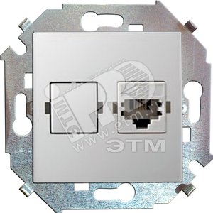 15 Розетка компьютерная RJ45 категория 5е белый