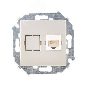15 Розетка компьютерная скрытая RJ45 категория 5е Systimax шампань - Simon