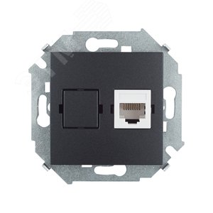 Розетка комп RJ45 кат.5е Systimax графит - Simon