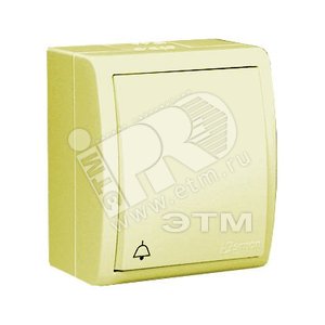15 Aqua Кнопка клавишная с символом «звонок» IP54 10А 250В винтовой зажим S15A слоновая кость - Simon