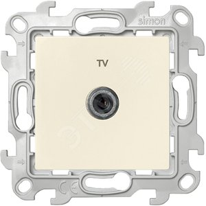 Розетка ТВ проходная, слоновая кость