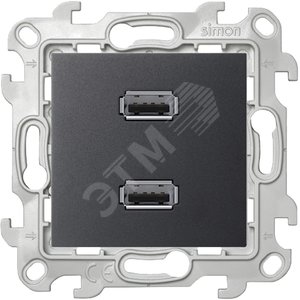 Коннектор 2хUSB, графит