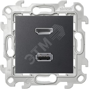 Коннектор HDMI+USB 2.0, графит