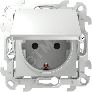 Розетка 2К+З IP44 Push&Go, белый - Simon