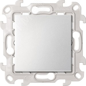 Переключатель (проходной) с подсветкой 10AX 250В~ цвета алюминий S24 Harmonie - Simon