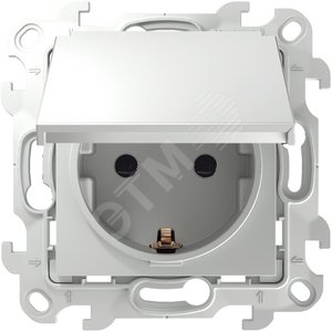 Розетка 2К+З Schuko IP44, белый