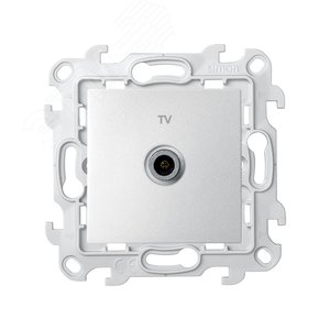 Розетка TV одиночная цвета алюминий S24 Harmonie - Simon