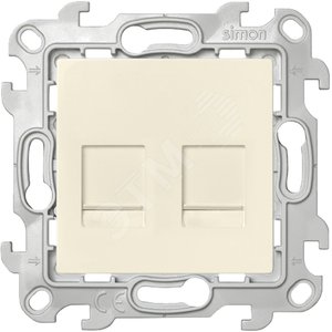 Розетка 2хRJ45 кат 5е UTP, слоновая кость