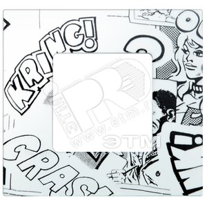 Рамка-декор на 2 поста для 2700620-03., S27Pl, комиксы (2700627-800)