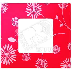 Рамка-декор на 3 поста для 2700630-03., S27Pl, красное & белое (2700637-803) - Simon