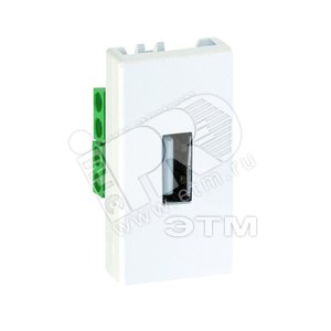 Разъем USB тип А, узкий, винты, S27 белый