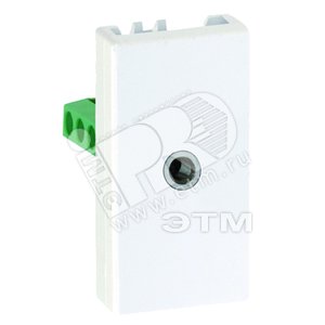 Разъем для наушников 3.5 мм mini-jack, узкий, винты, S27 белый