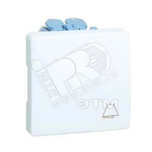 Кнопка клавишная свет 10А 250В, S27 слоновая кость