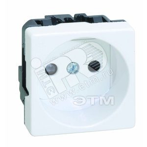 Розетка 2P со шторками, винтовой зажим, 16А 250В, S27, сл.кость - Simon