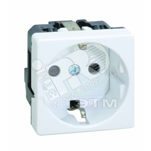 Розетка 2P+E Schuko со шторками, винтовой зажим, 16А 250В, S27, сл.кость