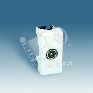 Розетка TV узкая пайка S27 слоновая кость