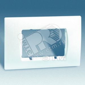 Рамка с суппортом на 1 широкий + 2 узких или 3 узких модуля без лапок дюропласт 123х85мм слоновая кость - Simon