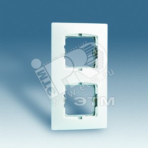 Рамка с суппортом на 3 широкий или 6 узких модулей, без лапок, дюропласт, 227х85мм, белый