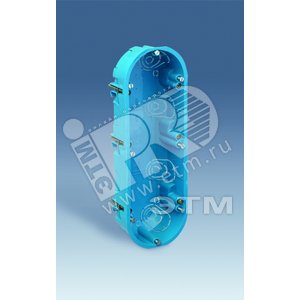 Коробка устан. в гипсокарт., 3 мод.(Sim.27,82,82N,88) / 8 уз.мод.(Sim.82Centr), 60мм, термопл, синий - Simon