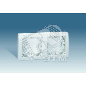 Рамка на 2 поста вертикальная 75х146 мм, S73L, белый