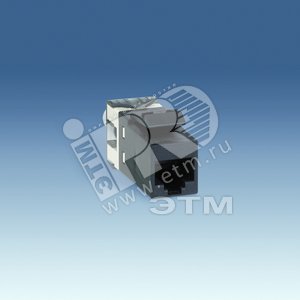 Simon 75 Механизм Коннектор AMP, UTP (RJ45), кат.5e, S27, S73L, S82, S82N, S82C, S88, S82 Detail, чёрный | 75540-39 | Simon - Simon