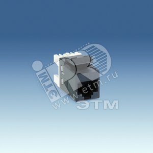 Коннектор RJ45 категория 6 S27/73L/82/82N/82C/88 черный - Simon