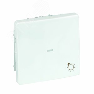Клавиша для выключателя одноклавишного с подсветкой, S82, S82N, S82 Detail, белый, 8200610-230