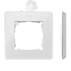 Рамка декоративная, 1 пост, Original, S82 Detail, белый-алюминий,