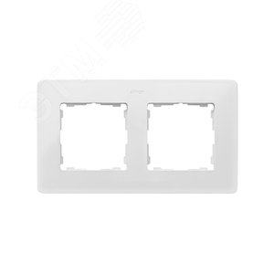 Рамка декоративная, 2 поста, Original, S82 Detail, белый-алюминий,