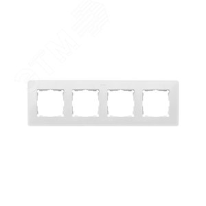Рамка декоративная, 4 поста, Original, S82 Detail, белый-алюминий,