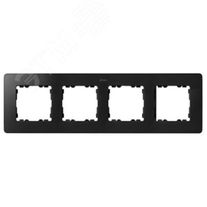 Рамка 4 поста цвета графит с основанием цвета алюминий S82 Detail