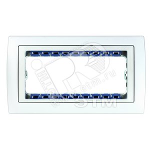 Рамка с суппортом на 5 узких модулей, S82C, белый - белый