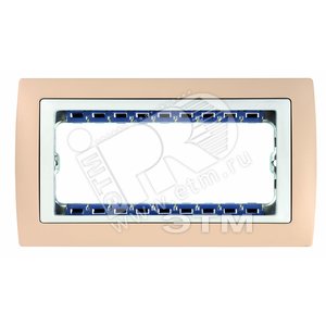 Рамка с суппортом на 8 узких модулей S82C слоновая кость - слоновая кость