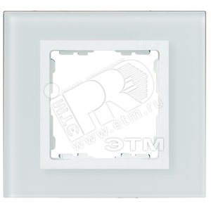 Рамка с суппортом на 8 узких модулей, S82C, белый - белый (стекло)